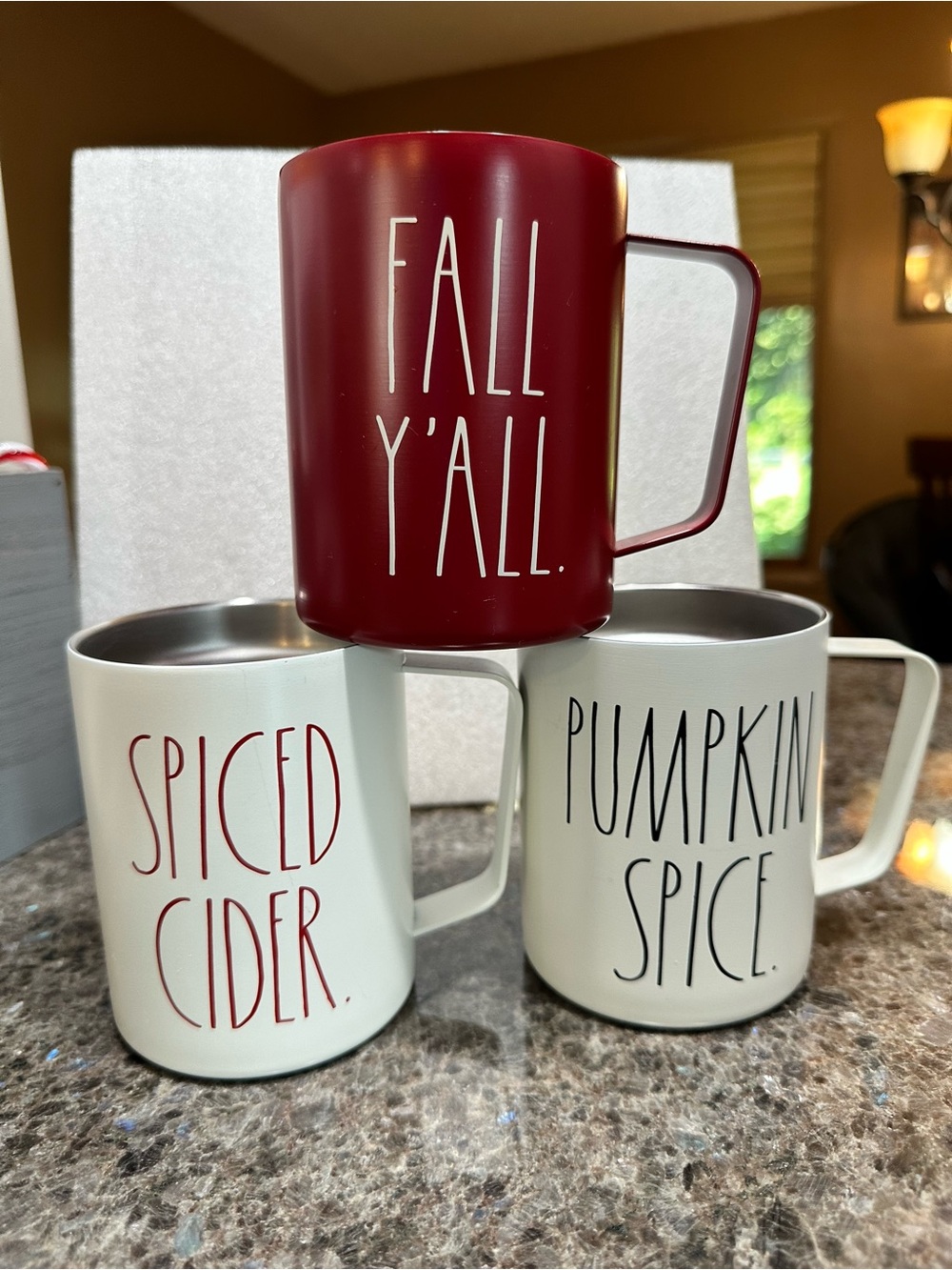 Rae Dunn Metal 3 Mug Set